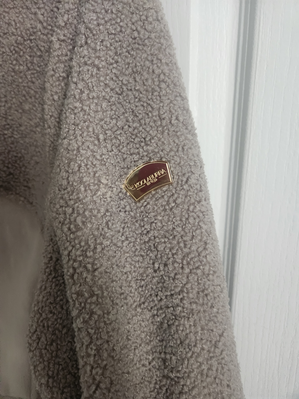 Koolaburra by UGG Taupe Sherpa Jacket with Drawstring Waist - Picture 3 of 6